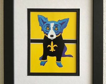 blue dog framed prints