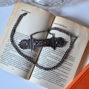 Antique 833 Silver Bible Lock Necklace - 1853 Dutch Jewelry