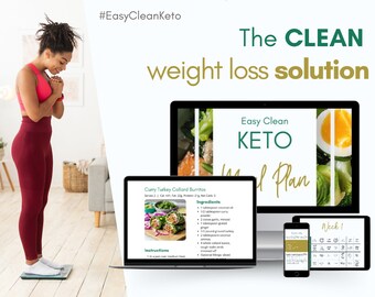 Easy, Clean Keto Meal Plan (Paleo, Dairy-Free, Clean Eating) Done-for-You Content for Health & Wellness Coaches