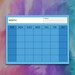 Blank Calendar, Printable, Digital Download, Template, 8.5x11 letter - Etsy