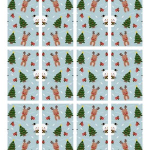 Blue Christmas  Waterslide Nail Decals
