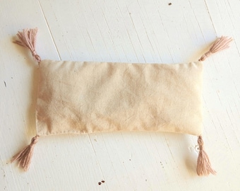 Lavender Rice Eye Pillow: Heat Cold Therapy, Washable Cotton