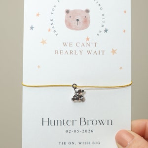 Lembrancinha personalizada para chá de bebê, lembrancinha para chá de bebê Can't Barely Wait, lembrancinha para festa de cartão com pulseira de bebê, lembrancinha para chá de bebê Boho Baby