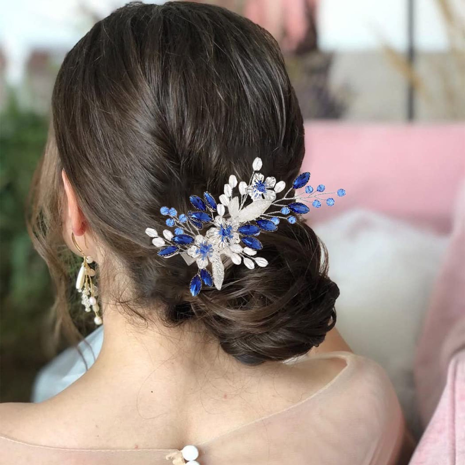 Bridal Hair Piece Floral Wedding Hair Piece Bridal Headband Etsy