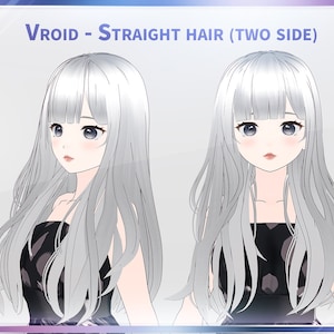 Vroid Straight hair preset / two side / Cute girl