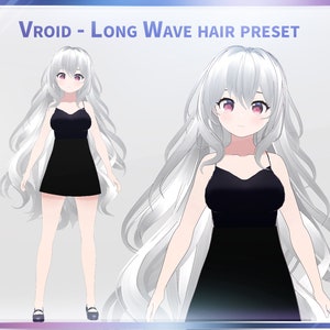 VRoid ロングウェーブヘアプリセット