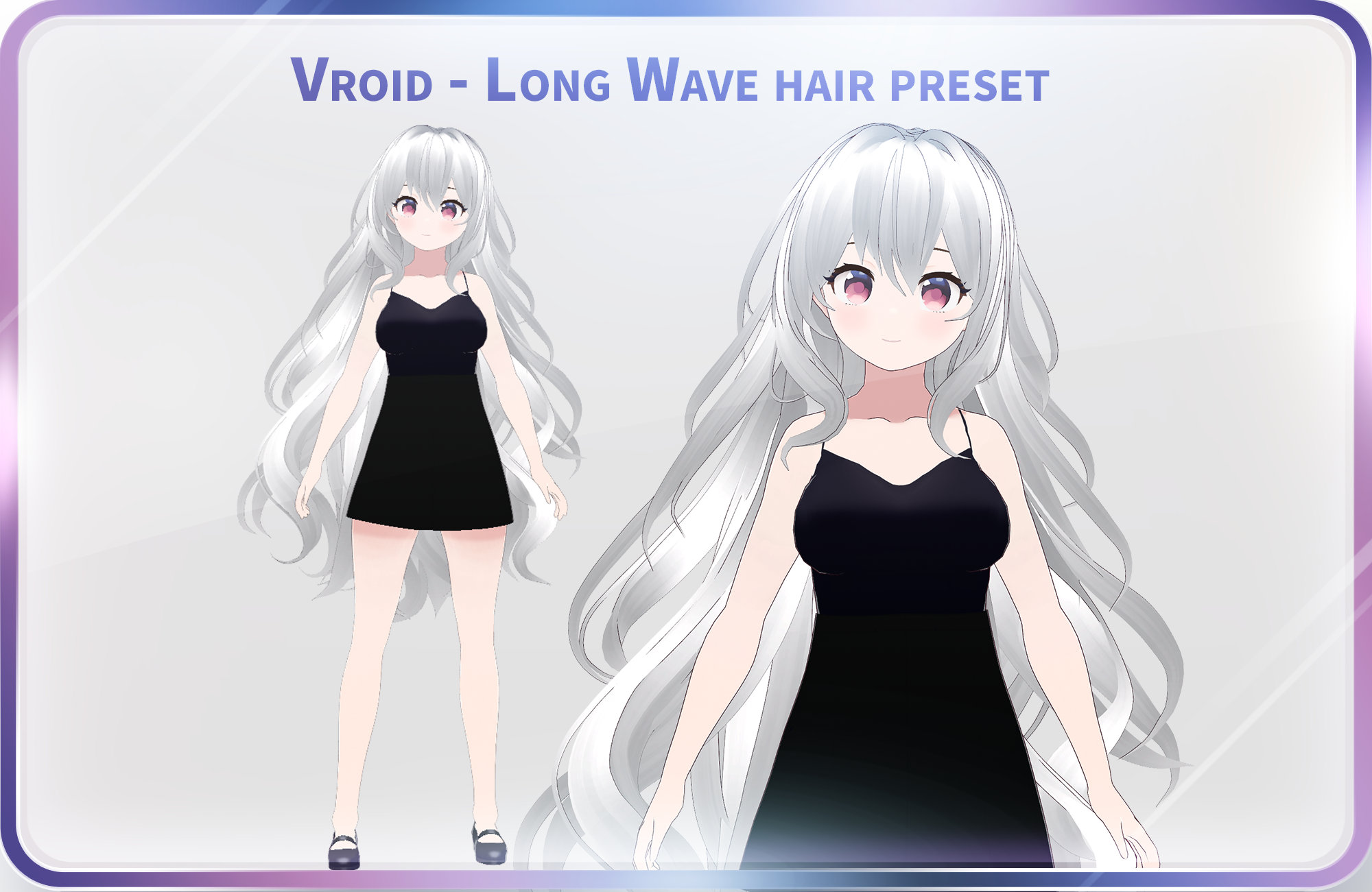 Vroid Long Wave hair preset
