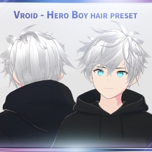 Vroid Hero Boy hair preset/ Spike hair