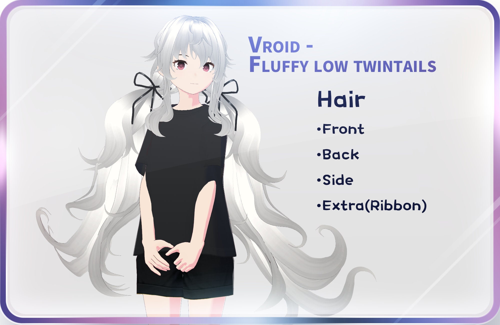 Vroid Fluffy Low Twintails Hair Preset - Etsy
