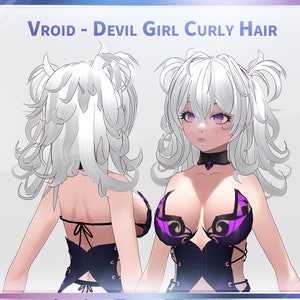 Voorinstelling Vroid Devil Girl Curly Hair