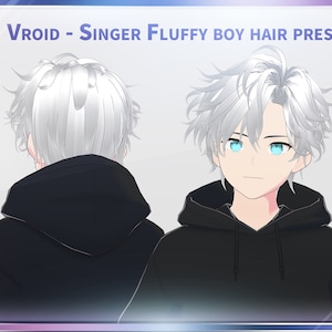 Vroid Fluffy boy hair preset/ Singer
