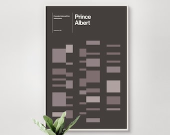 Prince Albert National Park Print: Mid-Century Modern Travel Poster