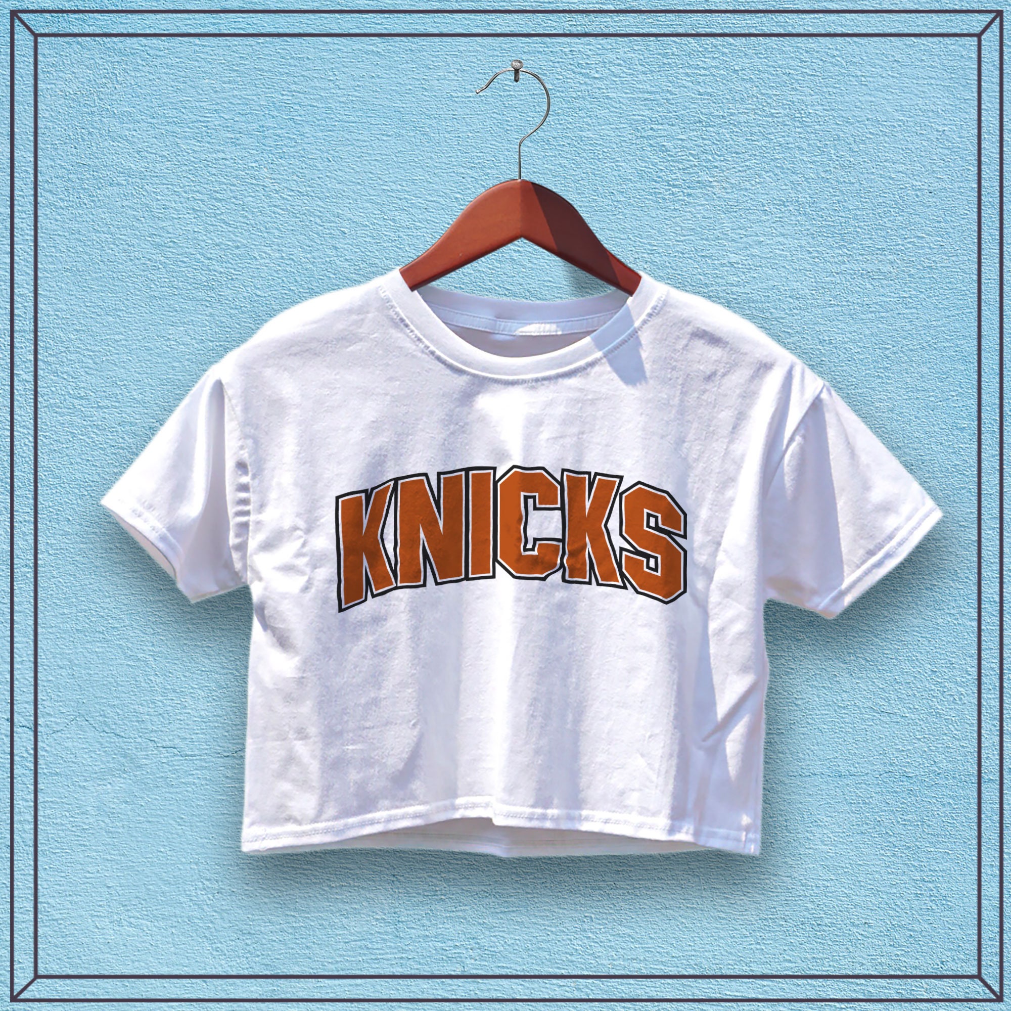 47 Women's New York Knicks Grey Dolly Cropped T-Shirt