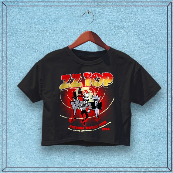 ZZ TOP Antenna World Tour Crop Top Music Shirt, Women Shirts, ZZ Top Shirt,  Trendy Shirt, Y2K Crop Top - Etsy