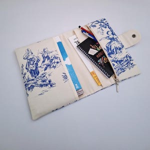 Tissu toile de Jouy, pochette pour livre, cadeau pour les amoureux des livres, couverture de livre en tissu, cartable, protège-livre, accessoire livre et Kindle, cadeau d'anniversaire