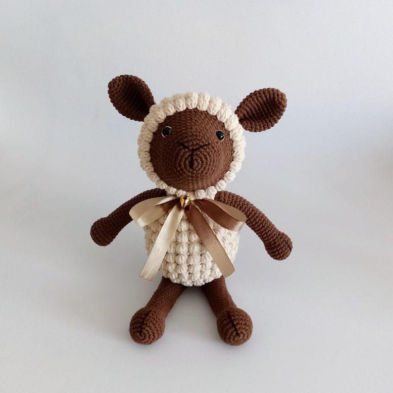 Crochet Lamb Toy, Knitted Gift for Him Her Birthday, Baby Shower Gift Box,amigurumi Gift for