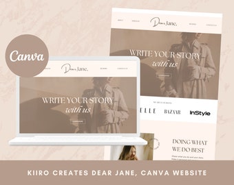 Neutral Canva Website Template Canva Landing Page Website