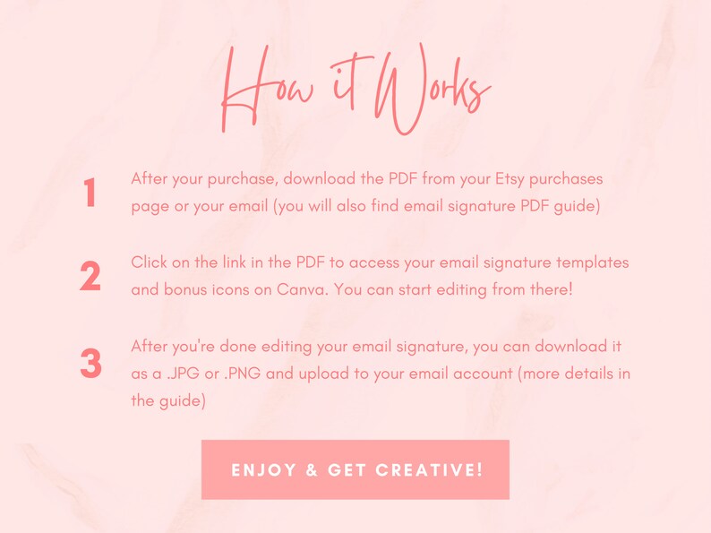 Pink Email Signature Template Canva - Pastel Bright Branding Business ...