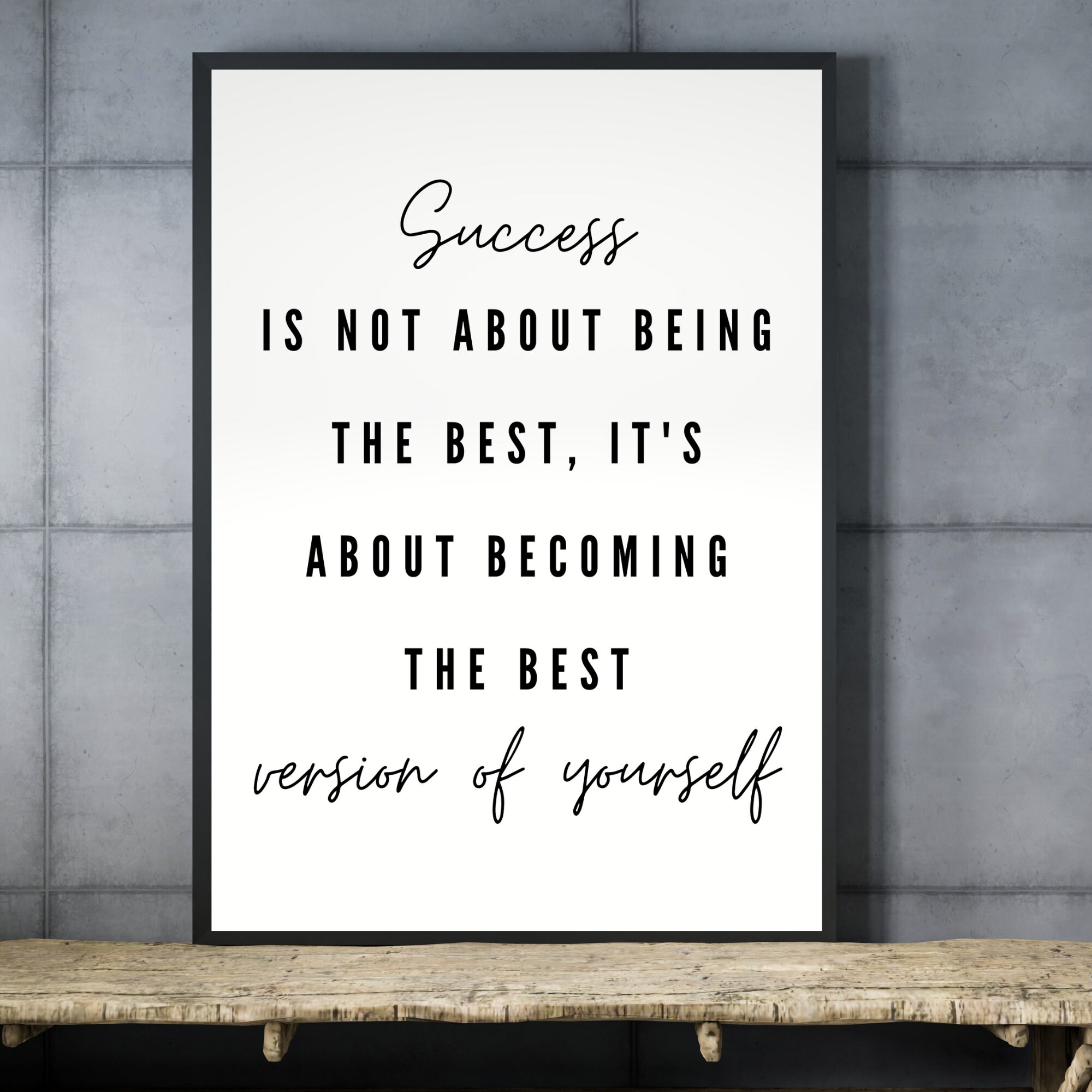 Success Inspirational Wall Art Inspirational Quote Printable Wall Art