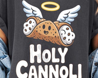 Holy Cannoli Design, Funny Italian Food Art (PNG, SVG)