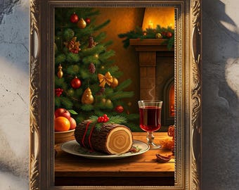Yule | Boże Narodzenie | Sztuka ścienna | Wystrój domu | Pobieranie cyfrowe