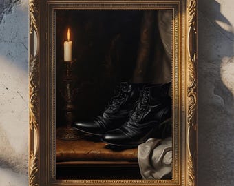 Witch Boots | French Manor Aesthetic | Vintage Home Decor | Gothic Print | Digital Download