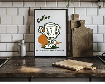 Coffee Original Magic Potion | Printable Wall Art | Coffee Bar Art | Kitchen Decor | Digital Download