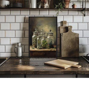 Apothecary Jars | Cottagecore Art | Kitchen Print | Witchy Home Decor | Digital Download