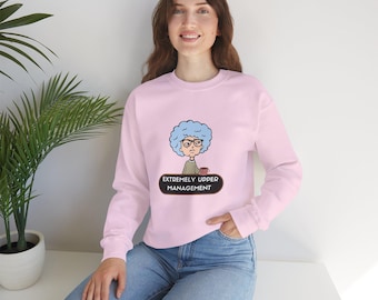 Book Lover Crewneck Sweatshirt, Extremely Upper Management, House on the Cerulean Sea, Literary Gift, Sweatshirt for Readers, booktok