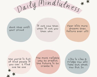 Daily Mindfulness Quotes print