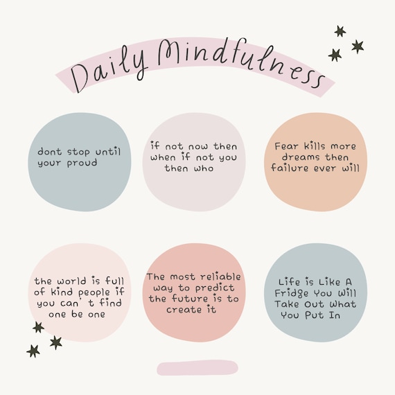 Daily Mindfulness Quotes print