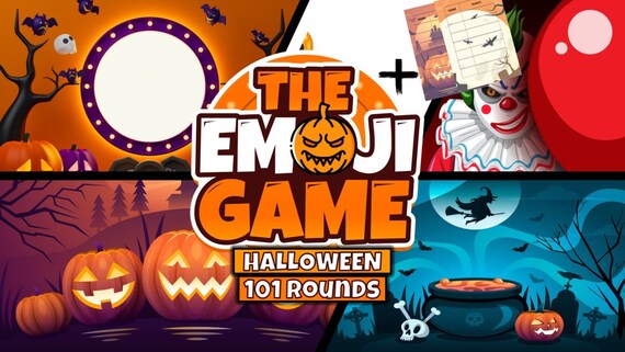 Virtuelles Halloween Spiel | Halloween Party Quiz | digitales offline Spiel für Halloween | anpassbares Spiel | 5 Design | Zoom PC Mac iPad