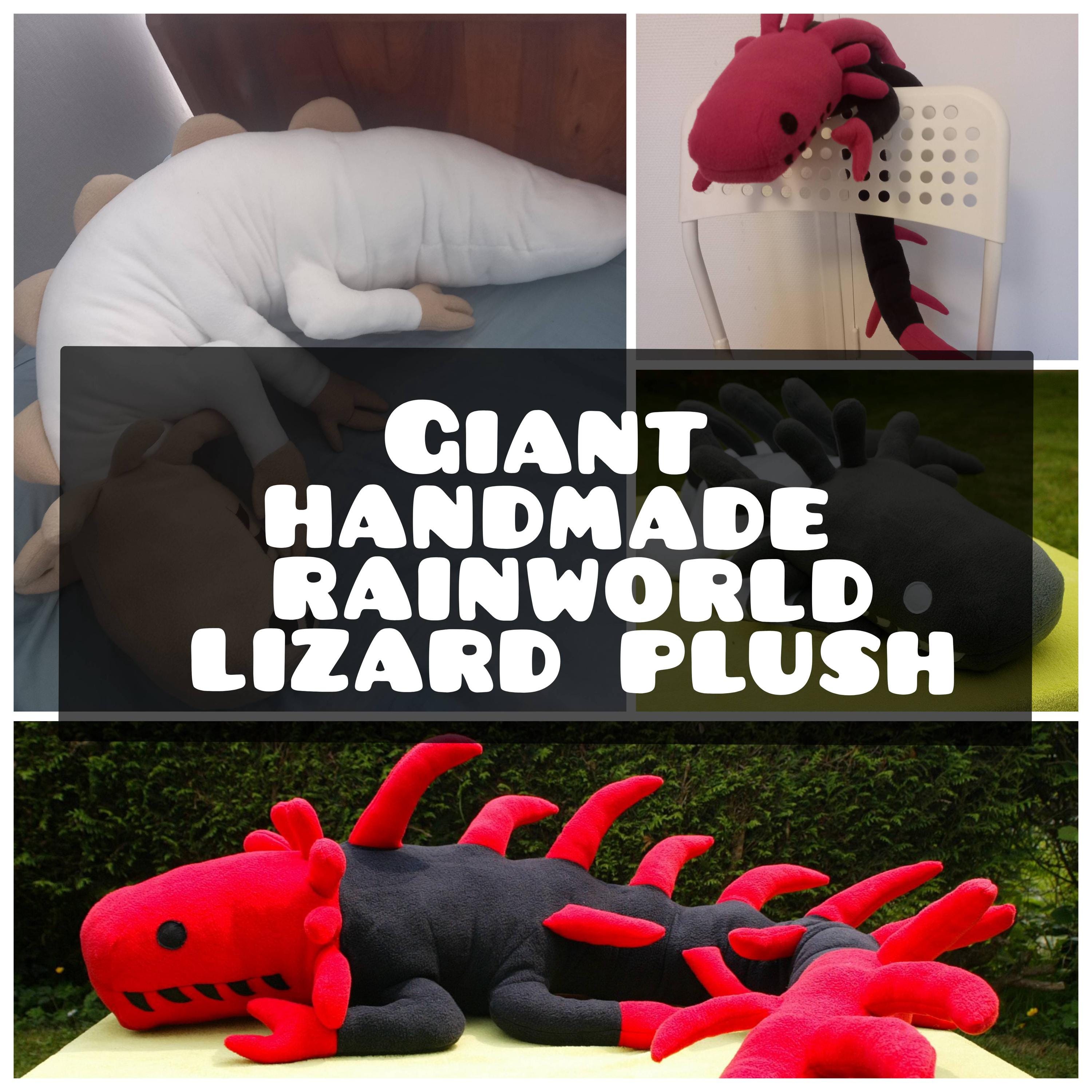 Handmade XL Rain World Lizard Plush – 100% Customizable – Fan Art