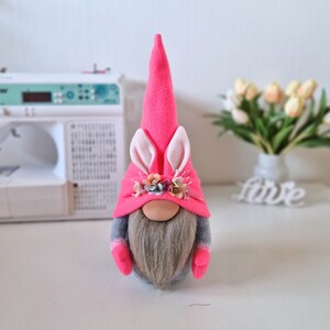 Fairy Bunny Gnome - Perfect Springtime Home Accent for Easter - Lucky Charm Gift for Friends - Colorful Good Luck Symbol for Holidays