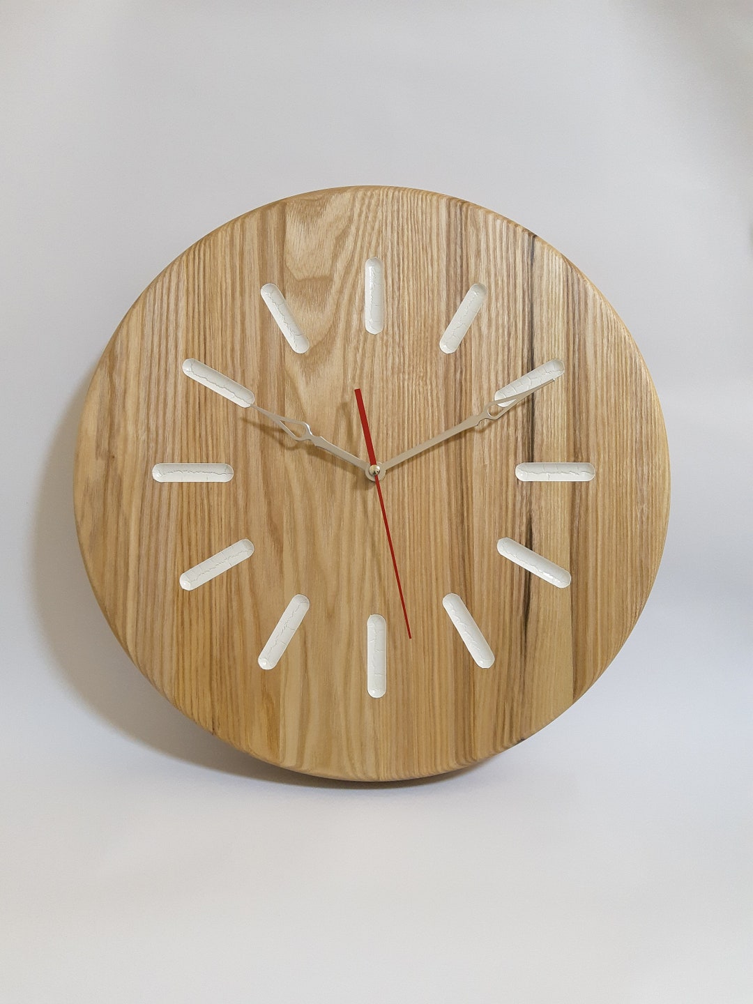 Ash Clock Wall Clock an Ash-tree (wall Clock Wood) - Etsy