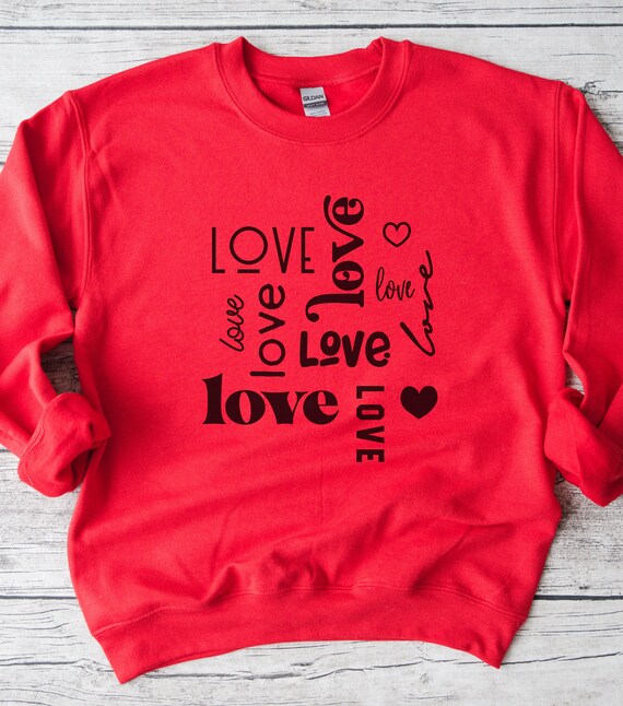 Unique Love Design Cozy Sweater Love Shirt Love Art Design Shirt