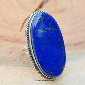 Lapis Lazuli Ring on 925 Sterling Silver Handmade by Talented Artisans RYS 56