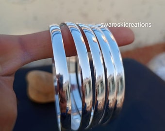 Conjunto de pulseiras grossas em prata de lei martelada: pulseiras boho empilháveis