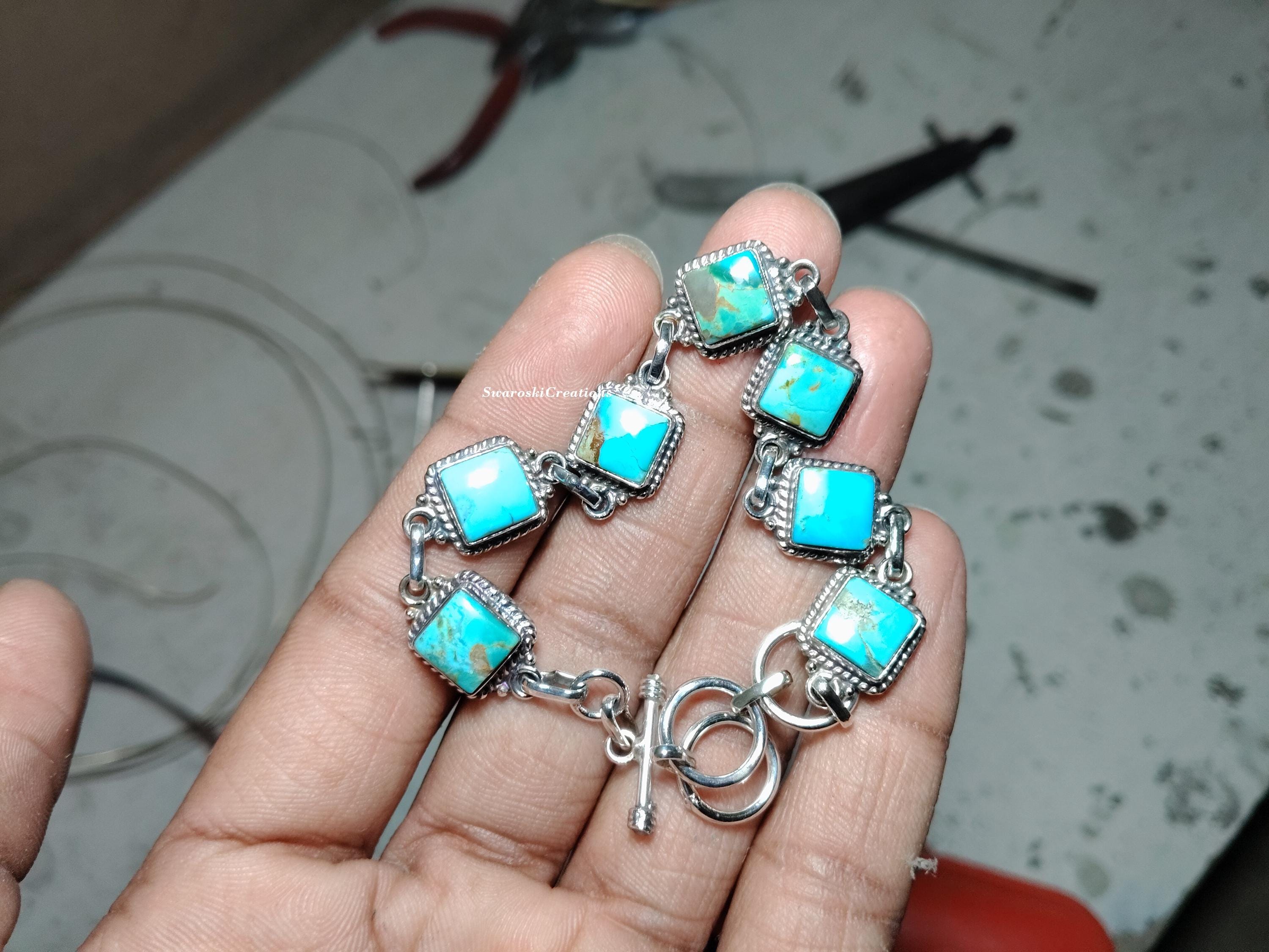 Natural labarodite bracelet - Etsy 日本