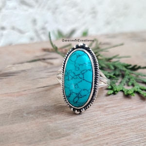 Turquoise ring, Gemstone ring, Pinky ring, Silver ring Gold ring, Turquoise ring men, Turquoise Silver ring,Turquoise stone,Turqoise jewelry
