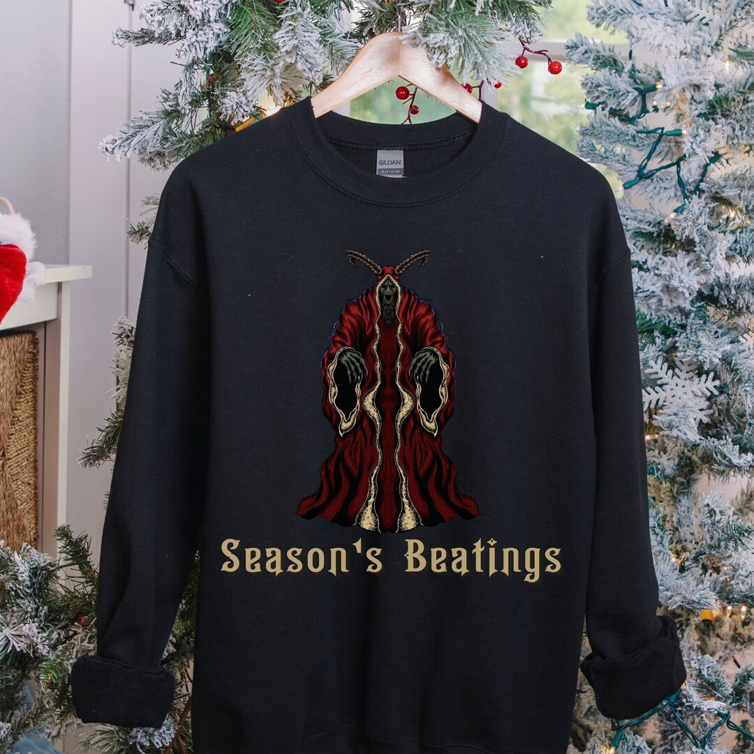 Pull De Noël "Merry Krampus" - Style Gothique & Humour Noir - Sweatshirt Chaud Pour Les Fêtes Alternatif - 6