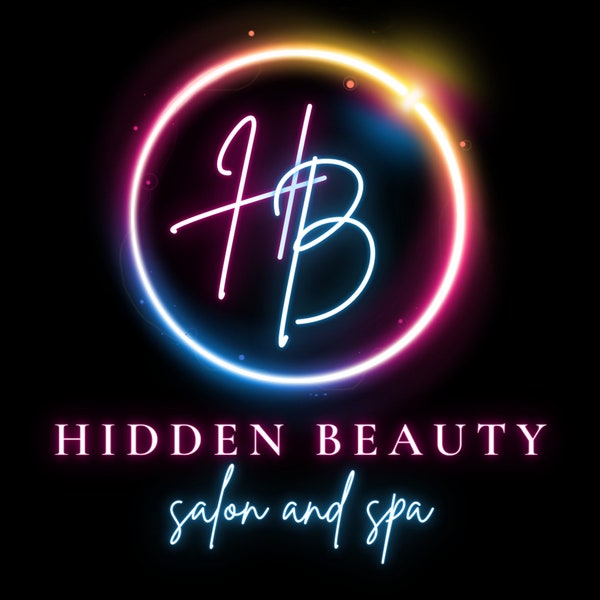 DIY Neon Logo, Initial Logo, Watermark Logo, Photography Logo, Hair, Lash, Nail, Salon, Makeup, Bundles, Beauty, Boutique, Circle, Submark