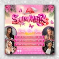 Summer Flyer, Summer Booking Flyer, Summer Deal Flyer, Summer Sale Special, Summer Books Open, Hair Nail Lash Braids Wigs Makeup Bundle MUA