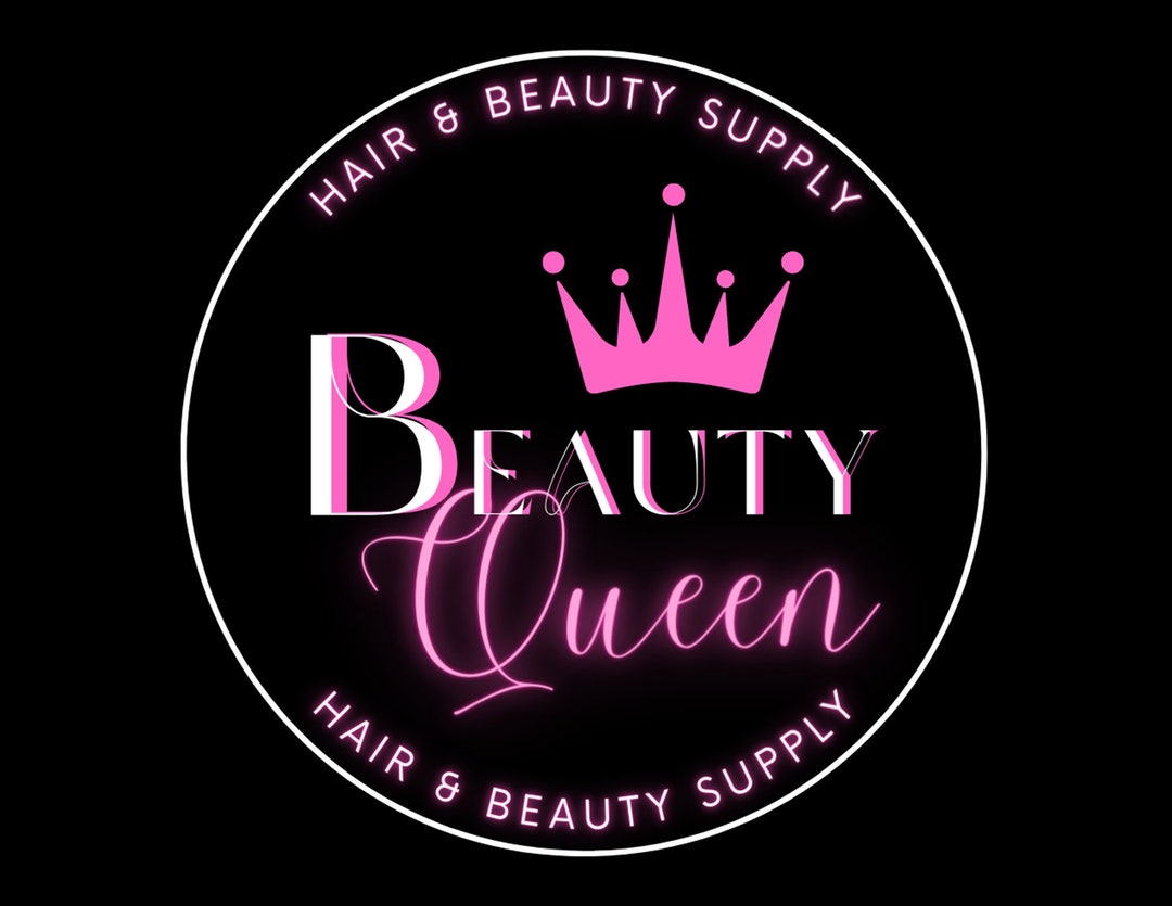 DIY Beauty Logo, Pink Neon Logo, Crown, Signature, Nail, Lash, Boutique