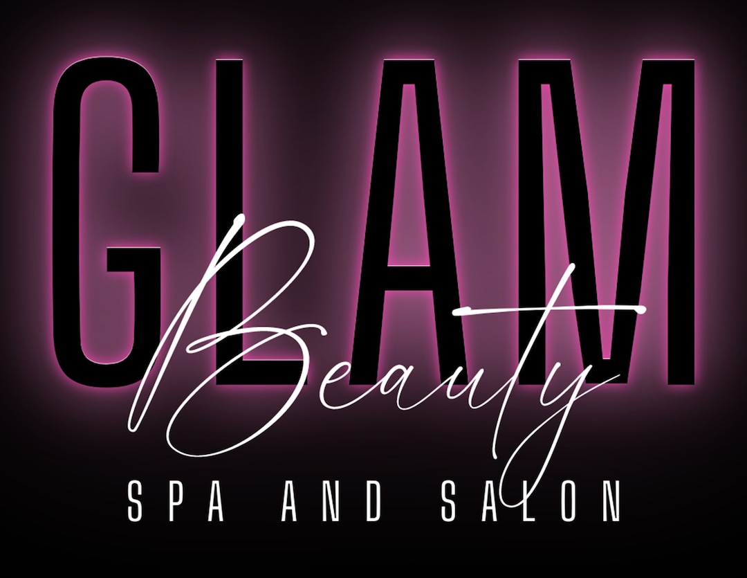 DIY Neon Beauty Logo, Spa Salon Logo, Boutique Fashion Logo, Hair