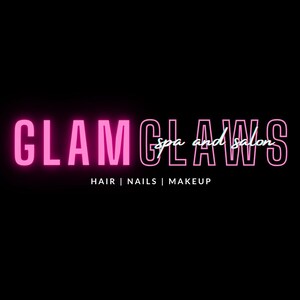 DIY Pink Neon Logo, Salon and Spa Logo, Beauty Logo, Makeup Logo, Hair Logo, Nail Logo, Lash Logo, Brows Logo, Editable Canva Template Logo
