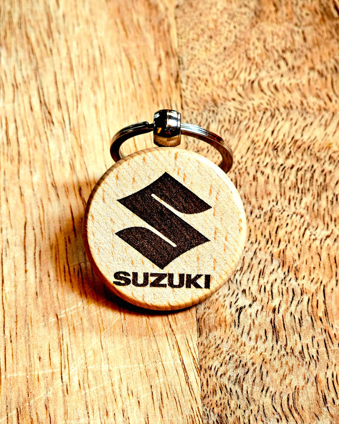 Submark Key Ring SUZUKI Wooden Key Ring Engraved With Personalized Name Double - Etsy