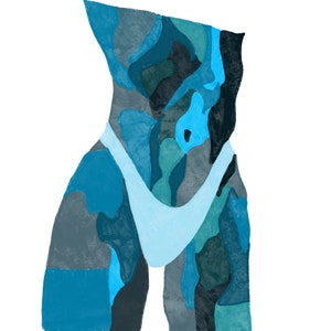 Monochromatic Body Digital Painting