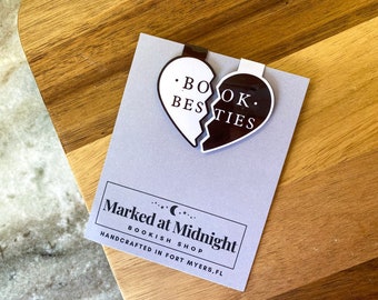 Book Bestie Magnetic Bookmarks,Bookmark , Page Holder, Bookish Merch, Cute Bookmark, Bookish Gift, Planner Clip, Book Lover, Bookmark, Book