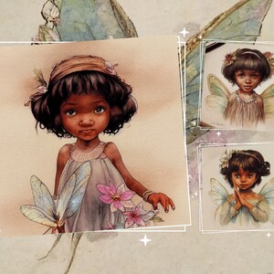Flower Fairies acquerello clipart- Enchanted Forest giardino bambini diario spazzatura digitale - Magic fairycolor fairycore download istantaneo